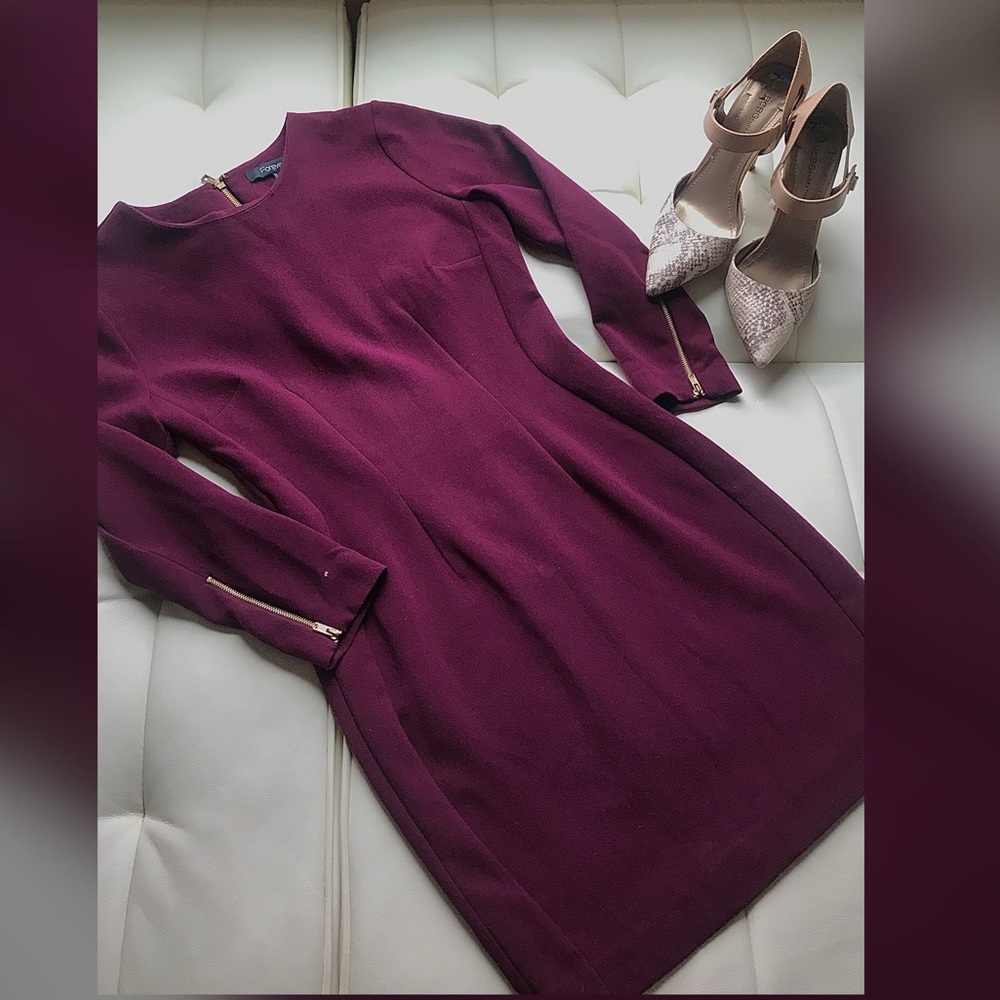 Maroon bodyfit dress